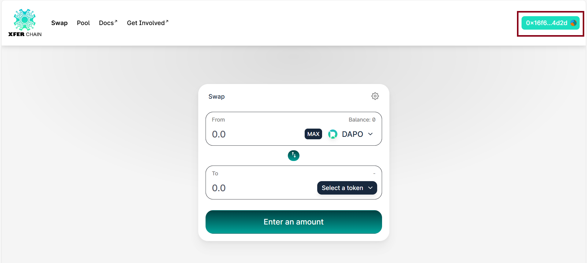 Wallet connection interface